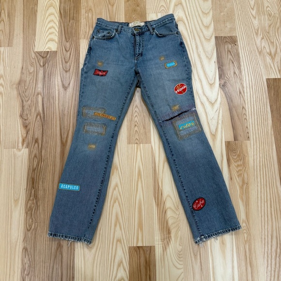Swish Jeans Size 30 World Patched Distressed Urban 30X30 - Picture 1 of 11
